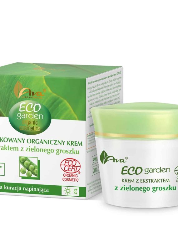 Ava Laboratorium Eco Garden certyfikowany organiczny krem z ekstraktem z zielonego groszku 50+ 50ml