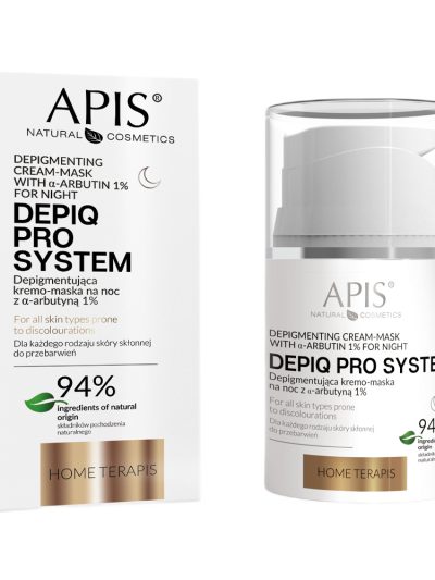 APIS Depiq Pro System depigmentująca kremo-maska na noc z α-arbutyną 1% 50ml