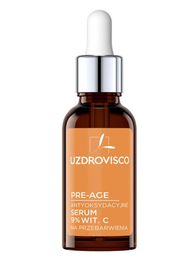 UZDROVISCO Pre-Age antyoksydacyjne serum 9% wit. C na przebarwienia 30ml