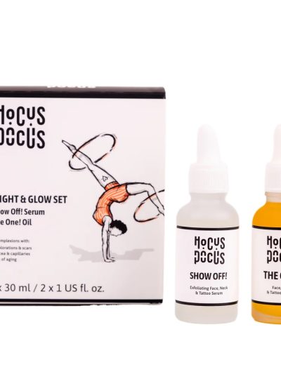 Hocus Pocus Bright & Glow zestaw mikrozłuszczające serum do twarzy 30ml + olejek pielęgnujący 30ml