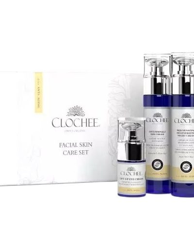 Clochee Anti-Age Facial Skin Care zestaw przeciwzmarszczkowy krem na dzień 50ml + odmładzająco-regenerujący krem na noc 50ml + intensywnie regenerujący krem-maska pod oczy 15ml