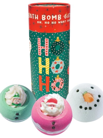 Bomb Cosmetics Ho Ho Ho tuba upominkowa z kulami do kąpieli 3szt