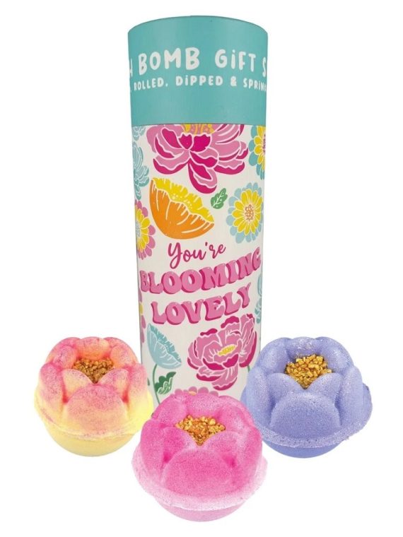 Bomb Cosmetics You're Blooming Lovely tuba upominkowa z kulami do kąpieli 3szt