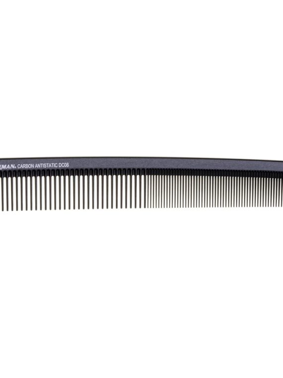 Denman DC08 Carbon Barbering Comb grzebień do strzyżenia włosów Black