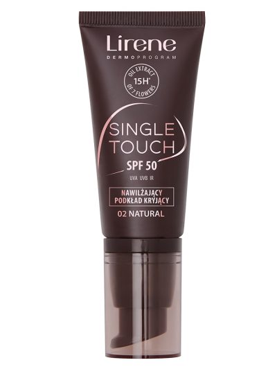 Lirene Single Touch SPF50 nawilżający podkład kryjący 02 Natural 30ml