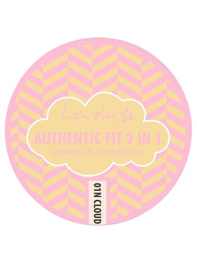 Lovely Authentic Fit 2in1 podkład i puder do twarzy 01N Cloud 9.5g