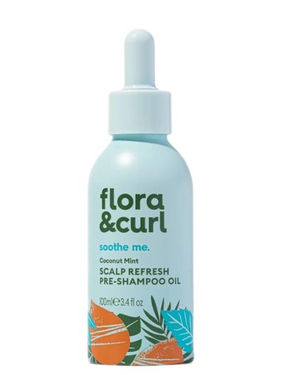 Flora & Curl Coconut Mint Scalp Refresh Pre-Shampoo Oil odświeżający olejek do włosów kręconych 100ml