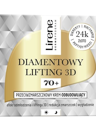 Lirene Diamentowy Lifting 3D przeciwzmarszczkowy krem odbudowujący 70+ 50ml