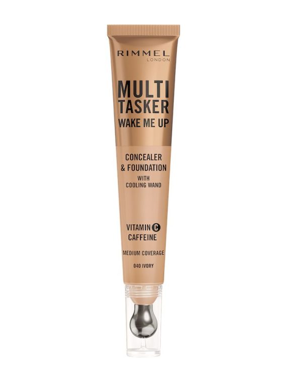 Rimmel Multi-Tasker Wake Me Up rozświetlający korektor z masującym aplikatorem 040 Ivory 20ml