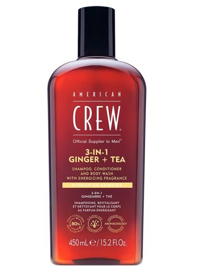 American Crew 3-in-1 Ginger + Tea szampon odżywka i żel do mycia ciała 450ml