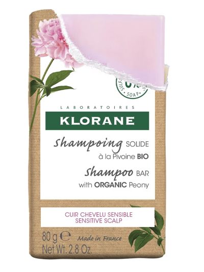 Klorane Shampoo Bar szampon w kostce z organiczną piwonią 80g