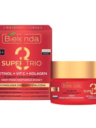 Bielenda Super Trio głęboko odbudowujący krem przeciwzmarszczkowy 70+ 50ml