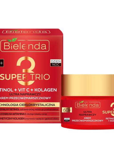 Bielenda Super Trio ultra naprawczy krem przeciwzmarszczkowy 60+ 50ml