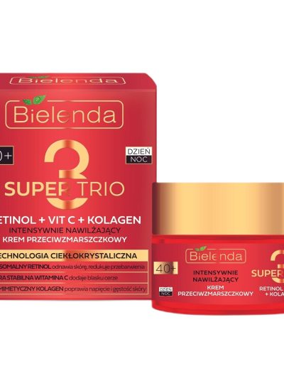 Bielenda Super Trio intensywnie nawilżający krem przeciwzmarszczkowy 40+ 50ml