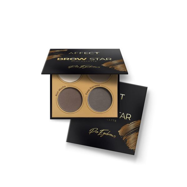 Affect Brow Star mini paleta cieni prasowanych do brwi 6g