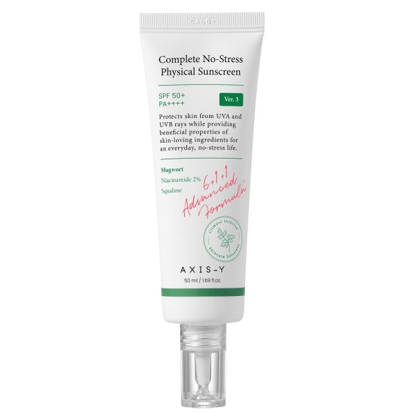 AXIS-Y Complete No-Stress Physical Sunscreen V.3 SPF50+/PA++++ krem do twarzy z filtrami fizycznymi 50ml