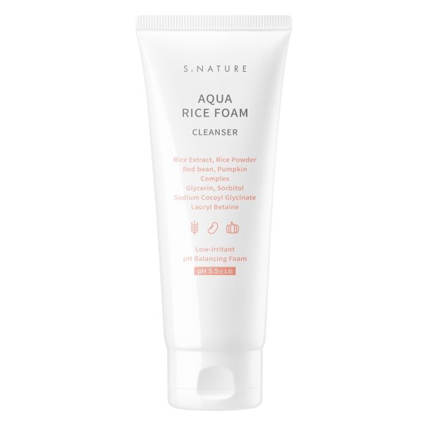 S.NATURE Aqua Rice Foam Cleanser ryżowa pianka do mycia twarzy 80ml