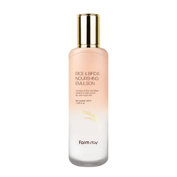 FarmStay Rice & Bifida Nourishing Emulsion odżywcza emulsja do twarzy z ryżem i fermentami 120ml
