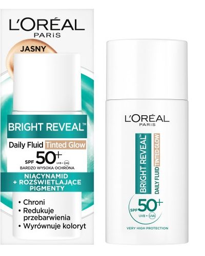 L'Oreal Paris Bright Reveal fluid redukujący przebarwienia z SPF50+ Odcień Jasny 50ml