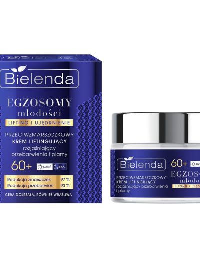 Bielenda Egzosomy Młodości przeciwzmarszczkowy krem liftingujący rozjaśniający przebarwienia i plamy 60+ 50ml