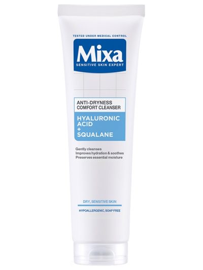 MIXA Comfort Cleanser żel do mycia twarzy przeciw przesuszeniom Kwas hialuronowy + Skwalan 150ml