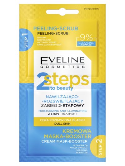 Eveline Cosmetics 2 Steps to Beauty nawilżająco-rozświetlający zabieg 2-etapowy 2x4ml