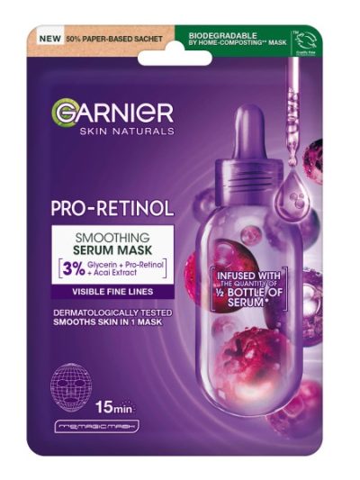 Garnier Pro-Retinol wygładzająca serum-maska na tkaninie 22g