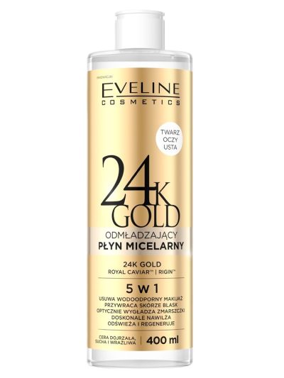 Eveline Cosmetics 24K Gold odmładzający płyn micelarny 5w1 400ml