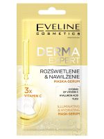 Eveline Cosmetics Derma Expert rozświetlająco-nawilżająca kremowa maseczka-serum do twarzy 8ml