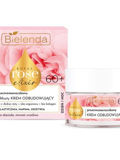 Bielenda Royal Rose Elixir przeciwzmarszczkowy półtłusty krem odbudowujący 60+ 50ml