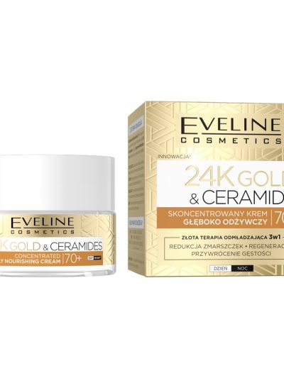 Eveline Cosmetics 24K Gold&Ceramidy skoncentrowany krem głęboko odżywczy 70+ 50ml