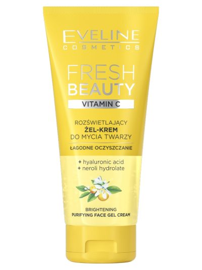 Eveline Cosmetics Fresh Beauty rozświetlający żel-krem do mycia twarzy z witaminą C 150ml