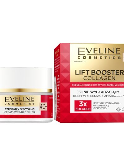 Eveline Cosmetics Lift Booster Collagen silnie wygładzający krem-wypełniacz zmarszczek 40+ 50ml