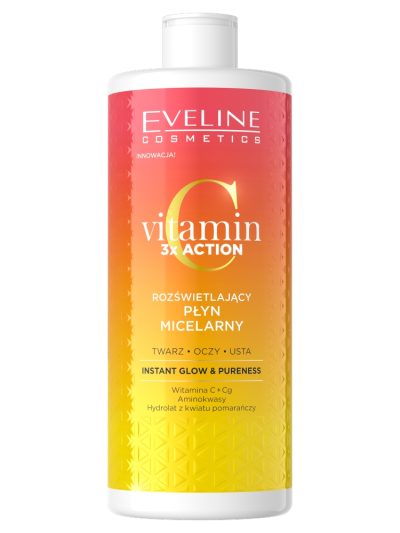 Eveline Cosmetics Vitamin C 3x Action rozświetlający płyn micelarny 500ml