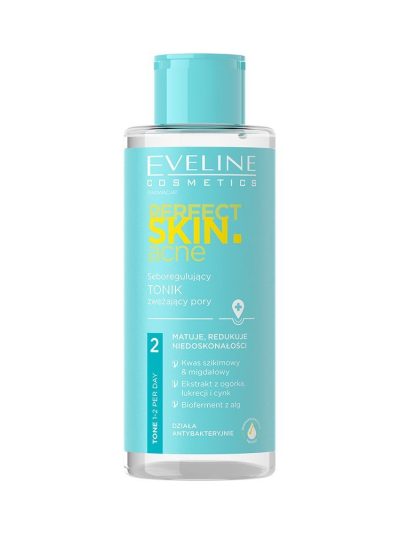 Eveline Cosmetics Perfect Skin.acne seboregulujący tonik zwężający pory 150ml
