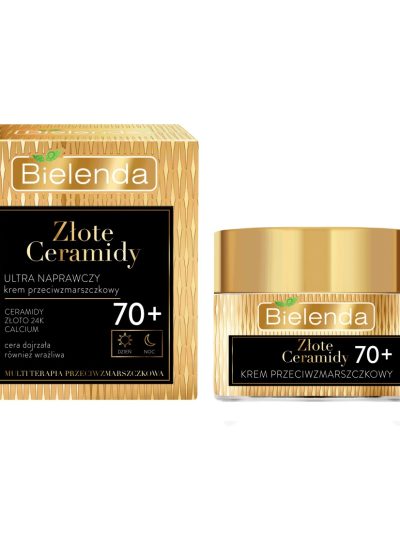 Bielenda Złote Ceramidy ultra naprawczy krem przeciwzmarszczkowy 70+ na dzień i noc 50ml