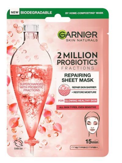 Garnier 2 Million Probiotics Fractions Repairing Sheet Mask regenerująca maska na tkaninie 22g
