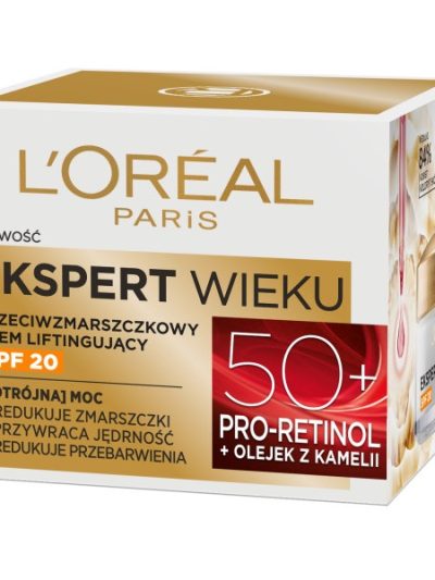 L'Oreal Paris Ekspert Wieku 50+ przeciwzmarszczkowy krem liftingujący na dzień SPF20 50ml