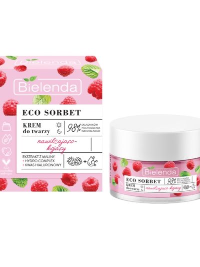 Bielenda Eco Sorbet krem nawilżająco-kojący na dzień i noc Malina 50ml