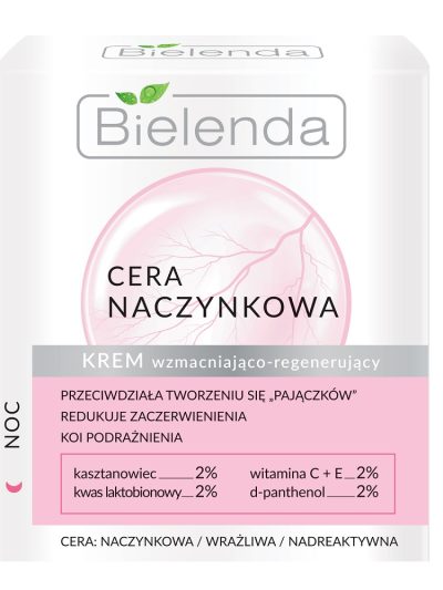 Bielenda Cera Naczynkowa krem wzmacniająco-regenerujący na noc 50ml