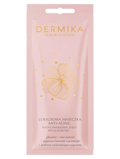 Dermika Luxury Placenta luksusowa maseczka anti-aging natychmiastowy efekt wygładzenia 10ml