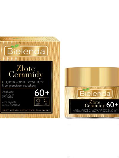 Bielenda Złote Ceramidy głęboko odbudowujący krem przeciwzmarszczkowy 60+ na dzień i noc 50ml