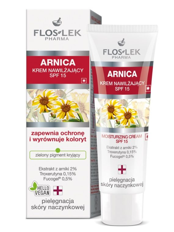 Floslek Arnica krem nawilżający SPF15 do skóry naczynkowej 50ml