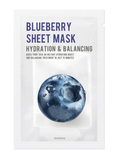 EUNYUL Blueberry Sheet Mask nawilżająca maseczka w płachcie z jagodami 22ml