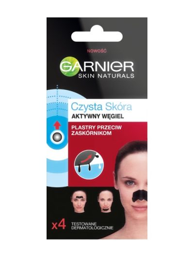 Garnier Czysta Skóra Aktywny Węgiel plastry przeciw zaskórnikom 4szt