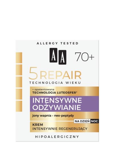 AA Technologia Wieku 5Repair 70+ Intensywne Odżywianie krem na dzień i noc regenerujący 50ml