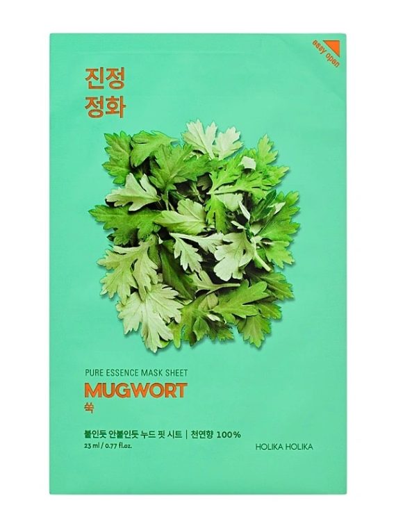 HOLIKA HOLIKA Pure Essence Mask Sheet Mugwort regenerująca maseczka w płachcie z ekstraktem z bylicy pospolitej 20ml
