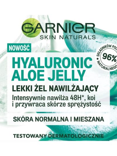 Garnier Hyaluronic Aloe Jelly lekki żel nawilżający do skóry normalnej i mieszanej 50ml