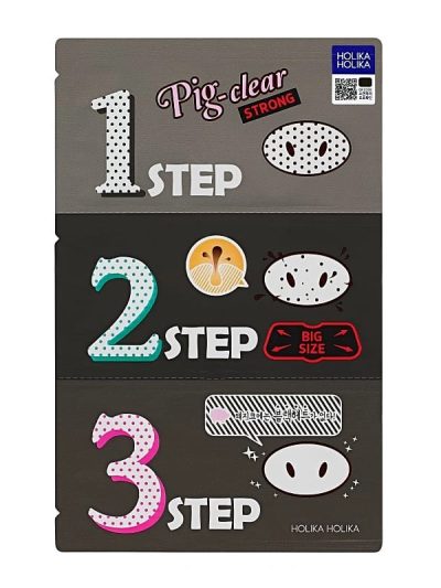 HOLIKA HOLIKA Pig-Clear 3-Step Kit Stong zestaw plasterków do oczyszczania porów