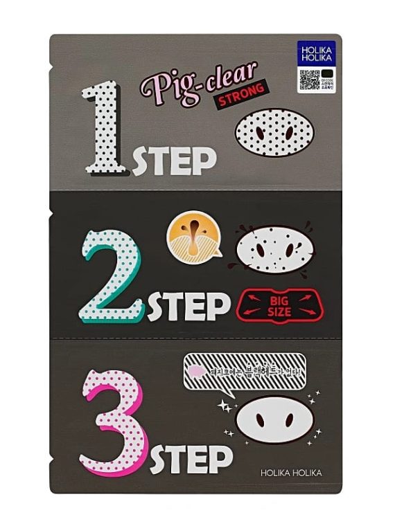 HOLIKA HOLIKA Pig-Clear 3-Step Kit Stong zestaw plasterków do oczyszczania porów